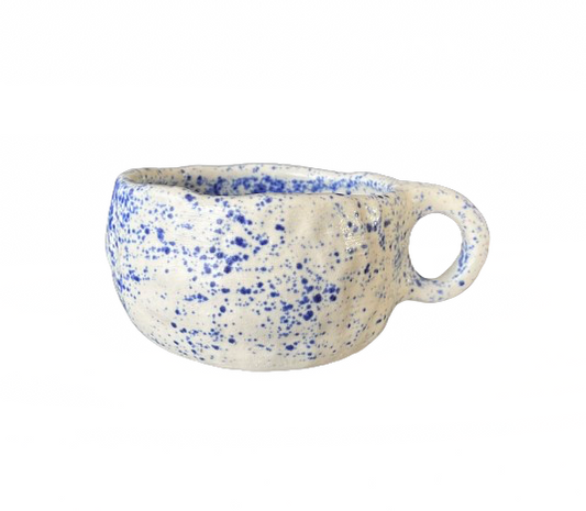 Blue speckle mug